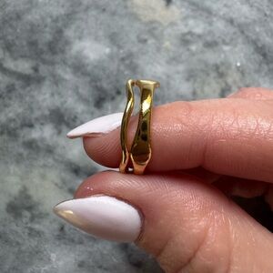 Gold stacking ring set, costume jewelry